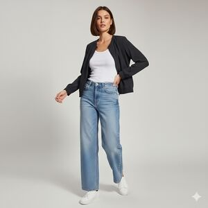 Jacqueline de Yong Black JDYTrack Bomber Jacket Size M (EU 38)